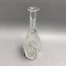 Load image into Gallery viewer, Vintage Lead Crystal Decanter with Rose &amp; Diamond Pattern No Stopper (10")
