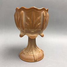 Load image into Gallery viewer, Greentown Chocolate Glass Cactus Pattern Compte (7")
