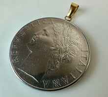 Load image into Gallery viewer, 1978 100 Lire Italian Coin w/ 14K Gold Bail (1.5")
