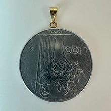 Load image into Gallery viewer, 1978 100 Lire Italian Coin w/ 14K Gold Bail (1.5")
