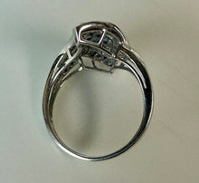 Load image into Gallery viewer, 10K White Gold Blue Topaz Ring sz 7 (3.4g)
