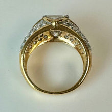 Load image into Gallery viewer, Edco Gold Vermeil Sterling Cubic Zirconia Domed Ring sz 7
