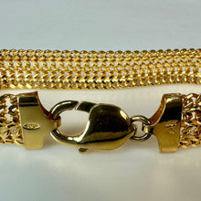 Load image into Gallery viewer, Milor Gold Plated Sterling Thick Woven Chain Bracelet (7.5")

