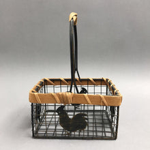 Load image into Gallery viewer, Metal Chicken Motif Small Wire Basket (7x5x4)
