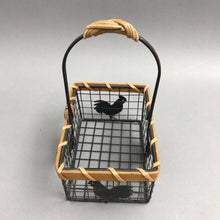 Load image into Gallery viewer, Metal Chicken Motif Small Wire Basket (7x5x4)
