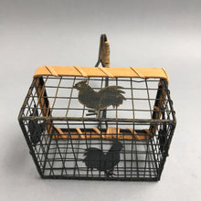 Load image into Gallery viewer, Metal Chicken Motif Small Wire Basket (7x5x4)
