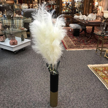 Load image into Gallery viewer, Black &amp; Brass Look Tall Vase with Feathers &amp; Decor (60")
