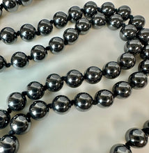 Load image into Gallery viewer, Vintage Hematite Bead Knotted Opera Length Necklace (32")
