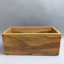 Load image into Gallery viewer, Natural Wooden Rectangular Storage Bin (6x14x7)
