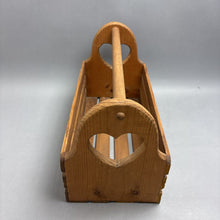 Load image into Gallery viewer, Vintage Country Wooden Heart Basket / Caddy (10x16x8)
