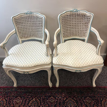Load image into Gallery viewer, Set of 4 White Rattan Chairs (34x22x23)

