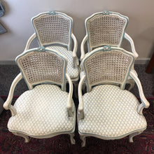 Load image into Gallery viewer, Set of 4 White Rattan Chairs (34x22x23)

