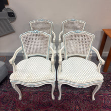 Load image into Gallery viewer, Set of 4 White Rattan Chairs (34x22x23)
