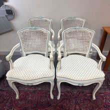 Load image into Gallery viewer, Set of 4 White Rattan Chairs (34x22x23)
