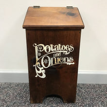 Load image into Gallery viewer, Vintage Potato &amp; Onion Bin Wood Country Kitchen Rustic Storage (22x12x9)
