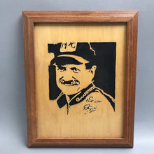 Load image into Gallery viewer, Framed Dale Earnhardt Laser Carved Wood Art (10x12.5)
