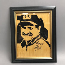 Load image into Gallery viewer, Framed Dale Earnhardt Laser Carved Wood Art (11x13.5)
