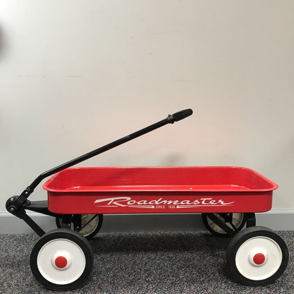 Vintage Roadmaster USA Red Metal Steel Wagon (36