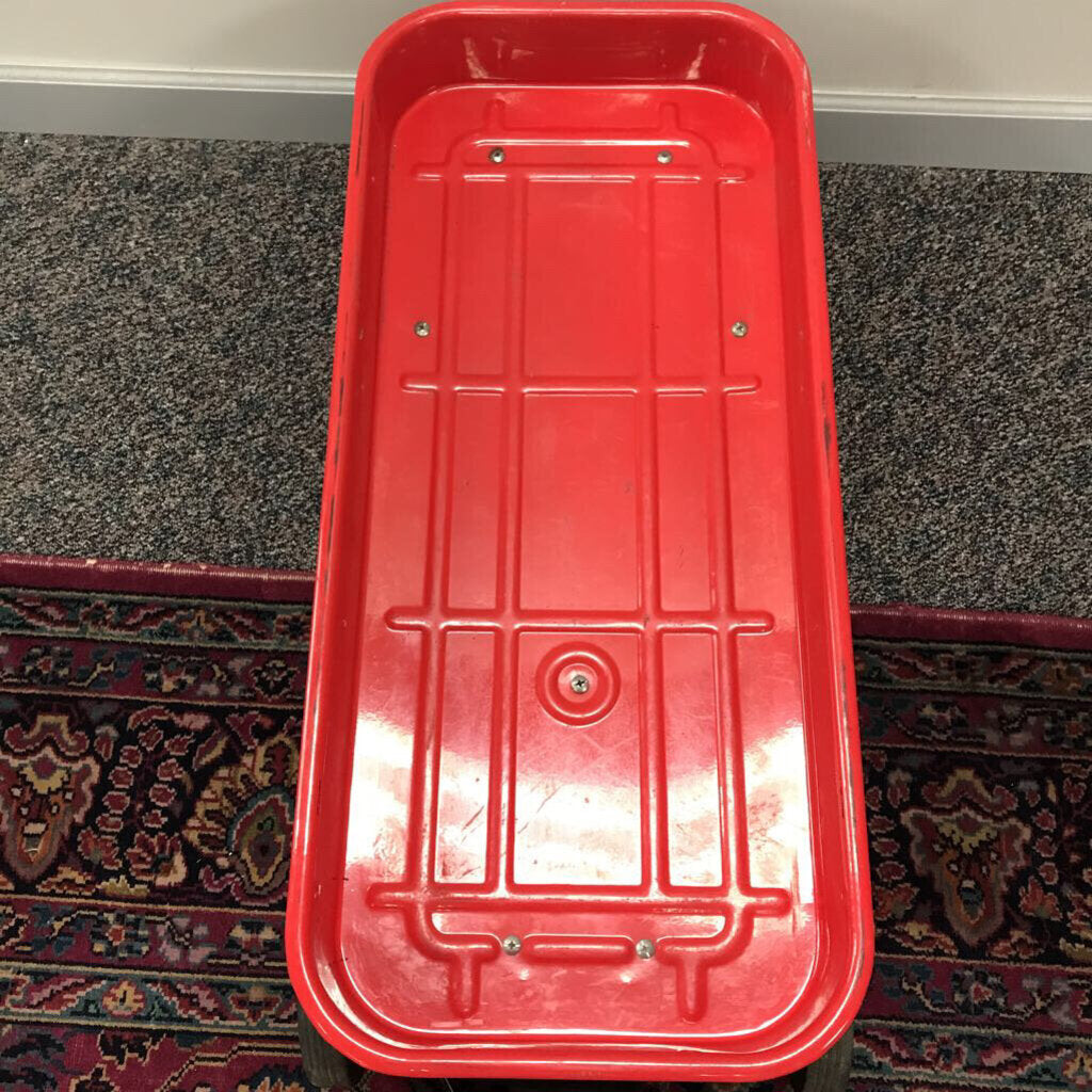Vintage Roadmaster USA Red Metal Steel Wagon (36