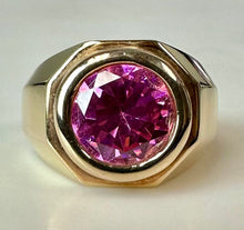 Load image into Gallery viewer, Ross Simons Gold Vermeil Sterling Pink Gem Ring sz 7
