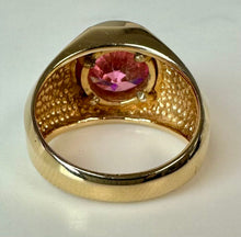 Load image into Gallery viewer, Ross Simons Gold Vermeil Sterling Pink Gem Ring sz 7
