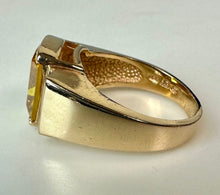 Load image into Gallery viewer, Ross Simons Gold Vermeil Sterling Citrine &amp; Simulated Diamond Ring sz 8
