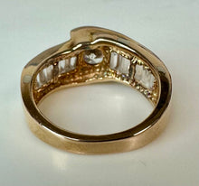 Load image into Gallery viewer, Ross Simons Gold Vermeil Sterling Simulated Diamond Ring sz 7

