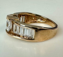 Load image into Gallery viewer, Ross Simons Gold Vermeil Sterling Simulated Diamond Ring sz 7
