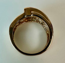 Load image into Gallery viewer, Ross Simons Gold Vermeil Sterling Simulated Diamond Ring sz 7
