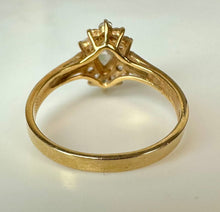 Load image into Gallery viewer, Gold Plated Cubic Zirconia Halo Engagement Ring sz 9
