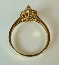 Load image into Gallery viewer, Gold Plated Cubic Zirconia Halo Engagement Ring sz 9
