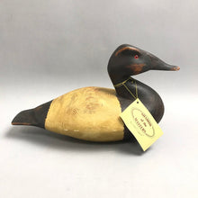 Load image into Gallery viewer, Bill Black Jr. Carved Wood Canvasback Duck Decoy (~7.5x12x5.5)

