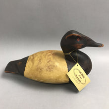 Load image into Gallery viewer, Bill Black Jr. Carved Wood Canvasback Duck Decoy (~7.5x12x5.5)
