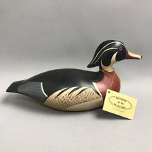 Load image into Gallery viewer, Bill Black Jr. Carved Wood Mallard Duck Drake Decoy (~7.5x13x5)
