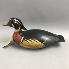 Load image into Gallery viewer, Bill Black Jr. Carved Wood Mallard Duck Drake Decoy (~7.5x13x5)
