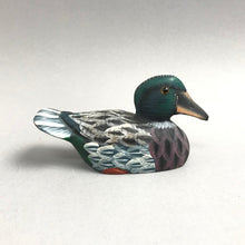 Load image into Gallery viewer, Carved &amp; Painted Stone Duck Figurine (2.25x4.25x1.5)
