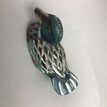 Load image into Gallery viewer, Carved &amp; Painted Stone Duck Figurine (2.25x4.25x1.5)
