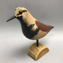 Load image into Gallery viewer, Carved Wood Ruddy Turnstone Bird Decoy by Jim Slack (7.5x8x2.25)
