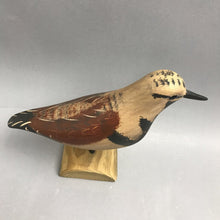 Load image into Gallery viewer, Carved Wood Ruddy Turnstone Bird Decoy by Jim Slack (7.5x8x2.25)
