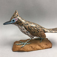 Load image into Gallery viewer, Wooden Road Runner Bird Decoy (~6x10x2.75)
