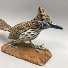 Load image into Gallery viewer, Wooden Road Runner Bird Decoy (~6x10x2.75)
