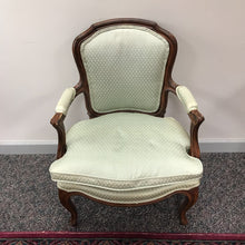 Load image into Gallery viewer, Wooden Arm Chair w/ Green Upholstery (32x25x18)
