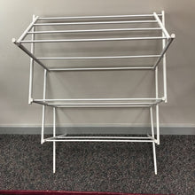 Load image into Gallery viewer, White Metal Clothing Drying Rack (40x29x14))
