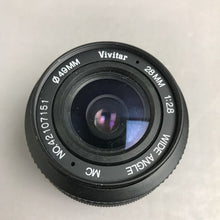 Load image into Gallery viewer, Vivitar 28mm f2.8 MC Lens Olympus OM Mount Manual Focus Wide Angle Prime Close F
