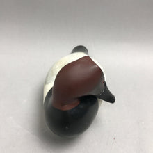 Load image into Gallery viewer, Wood Canvasback Duck Decoy Hand Carved Painted Red Head Signed (4x8)
