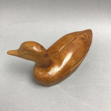 Load image into Gallery viewer, Smooth Varnished Natural Wood Carved Duck Decoy (4x7)
