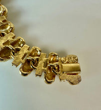 Load image into Gallery viewer, Vintage Signed Camrose Kross Jackie Kennedy Gold Plated Rhinestone Link Bracelet (8")
