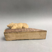 Load image into Gallery viewer, Hand Carved Wood Bear on Wood Base (5x7x4)
