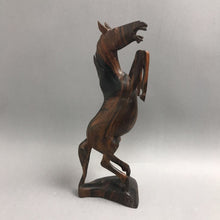 Load image into Gallery viewer, Hand Carved Ironwood Rearing Horse Stallion Statue (12")
