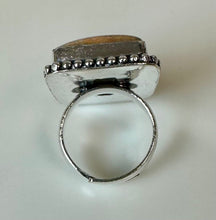 Load image into Gallery viewer, Silver Plated Rutilated Quartz Ring (Adjustable)
